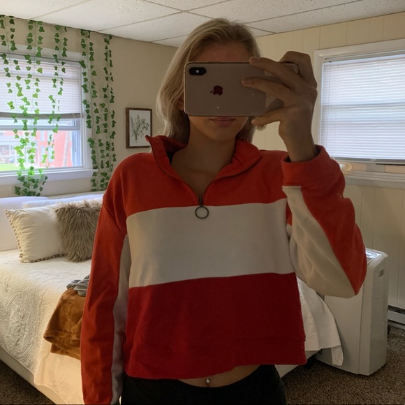Target striped crop hoodie! - Picture 2 of 3